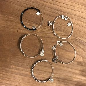 Set of 5 Alex and Ani Bracelets